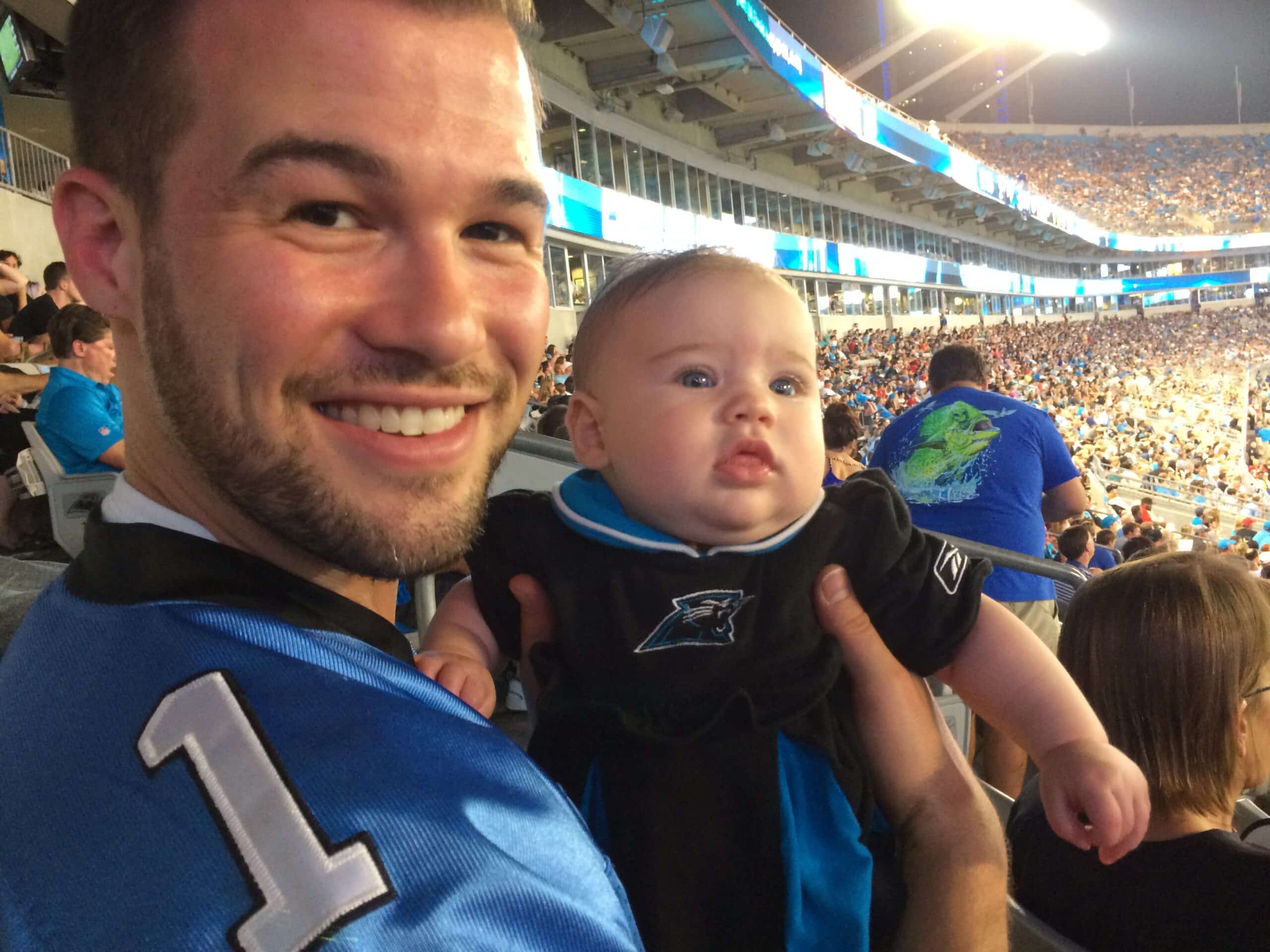 Jereme & Indie at the Carolina Panthers game