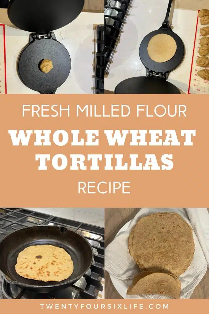 fresh milled flour whole wheat tortillas recipe