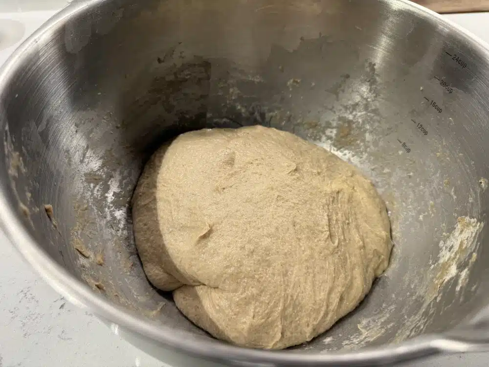 sourdough boule risen